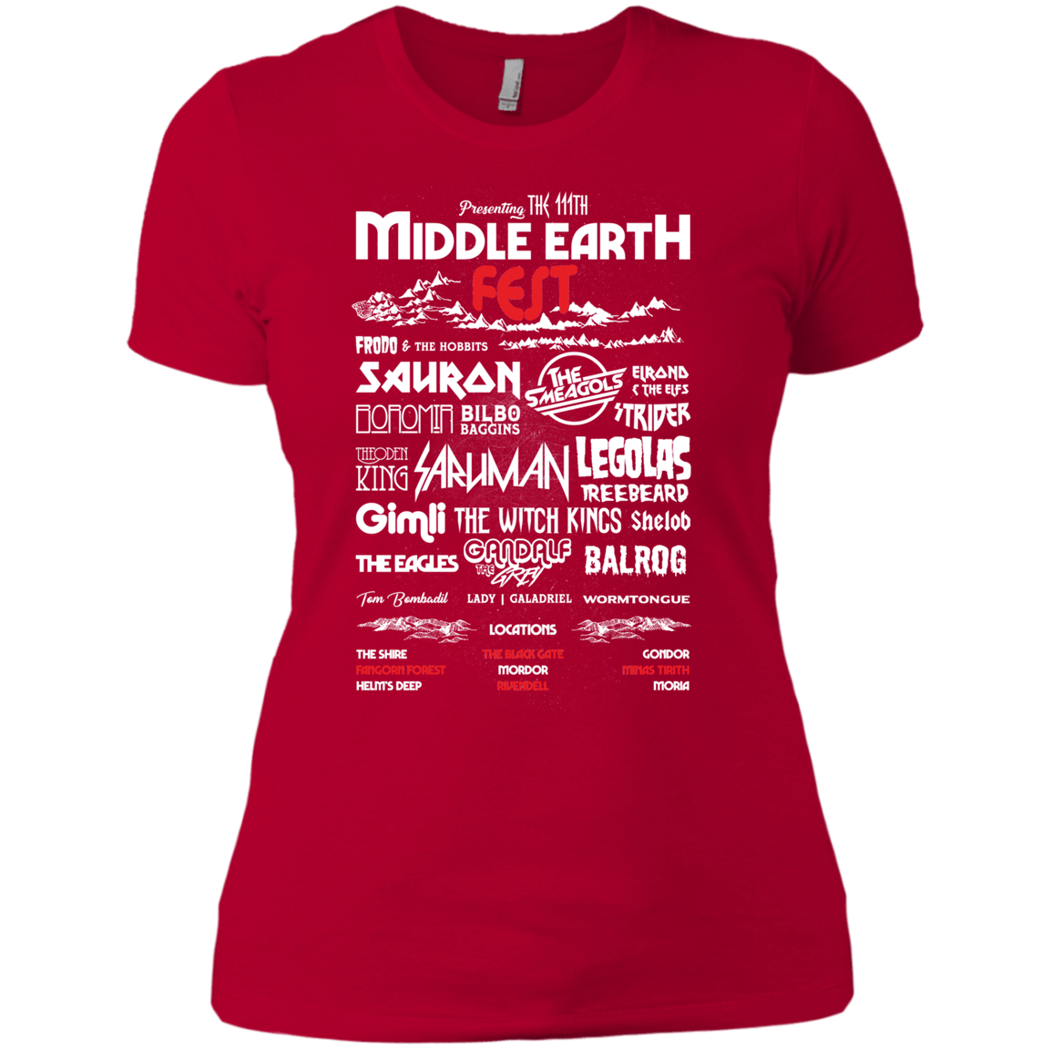 T-Shirts Red / X-Small Middle Earth Fest Women's Premium T-Shirt