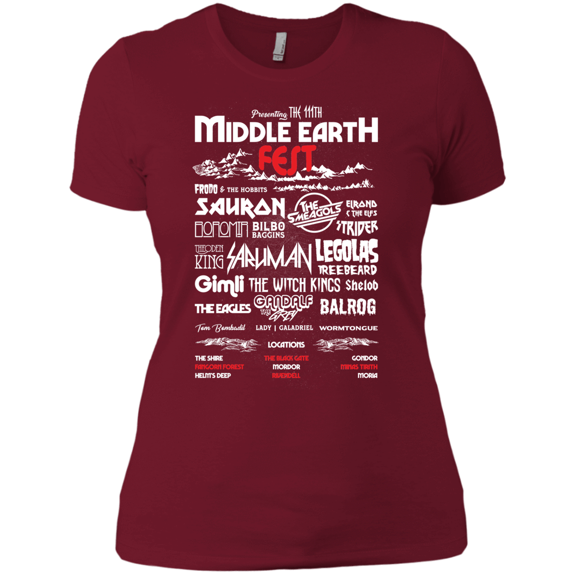 T-Shirts Scarlet / X-Small Middle Earth Fest Women's Premium T-Shirt