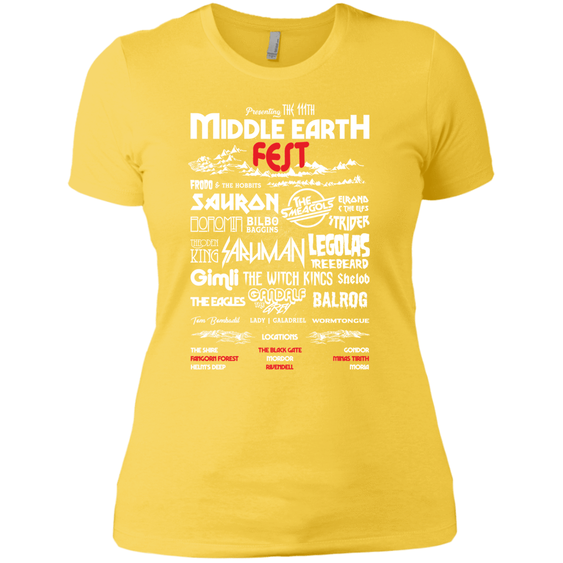 T-Shirts Vibrant Yellow / X-Small Middle Earth Fest Women's Premium T-Shirt