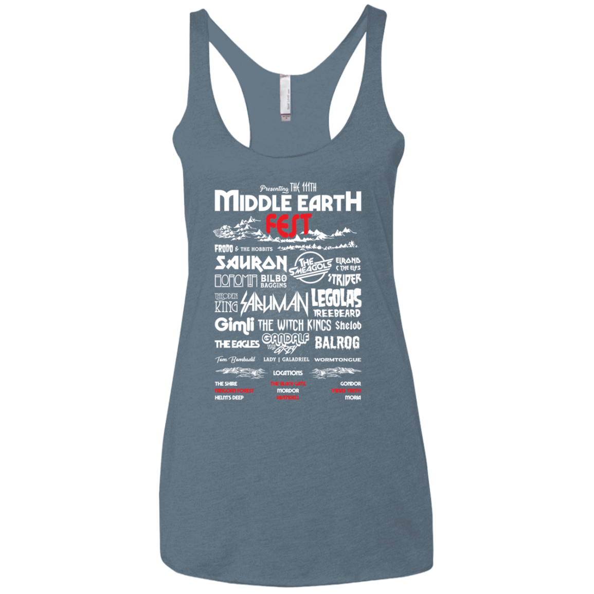 Middle Earth Fest Women's Triblend Racerback Tank
