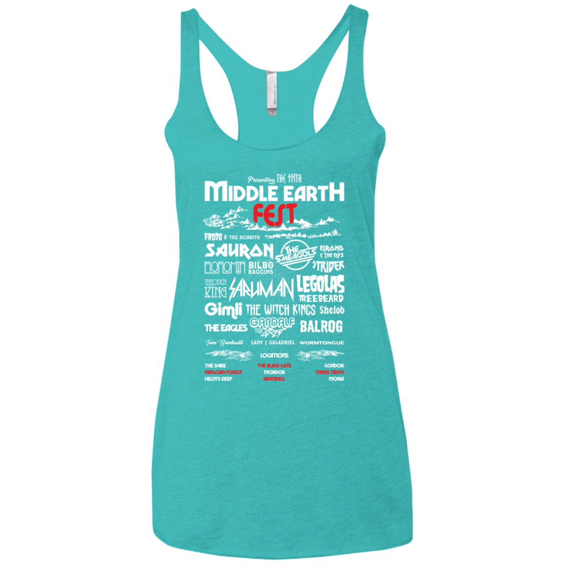Middle Earth Fest Women's Triblend Racerback Tank