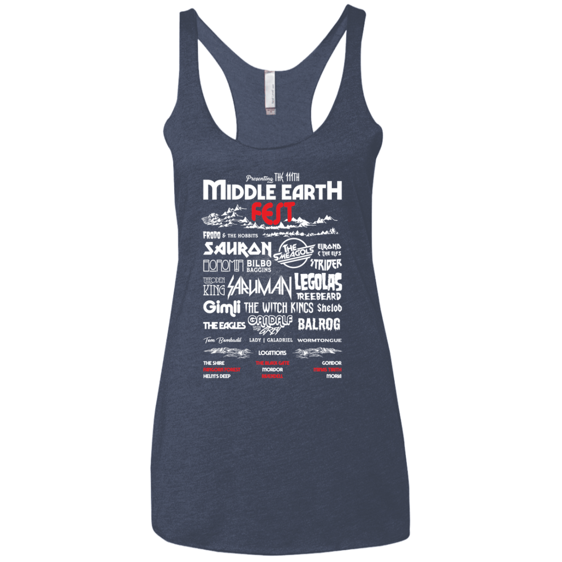 Middle Earth Fest Women's Triblend Racerback Tank