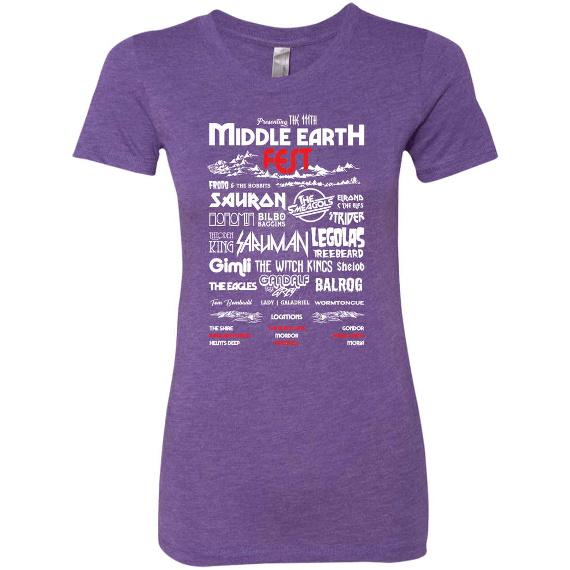 T-Shirts Purple Rush / S Middle Earth Fest Women's Triblend T-Shirt