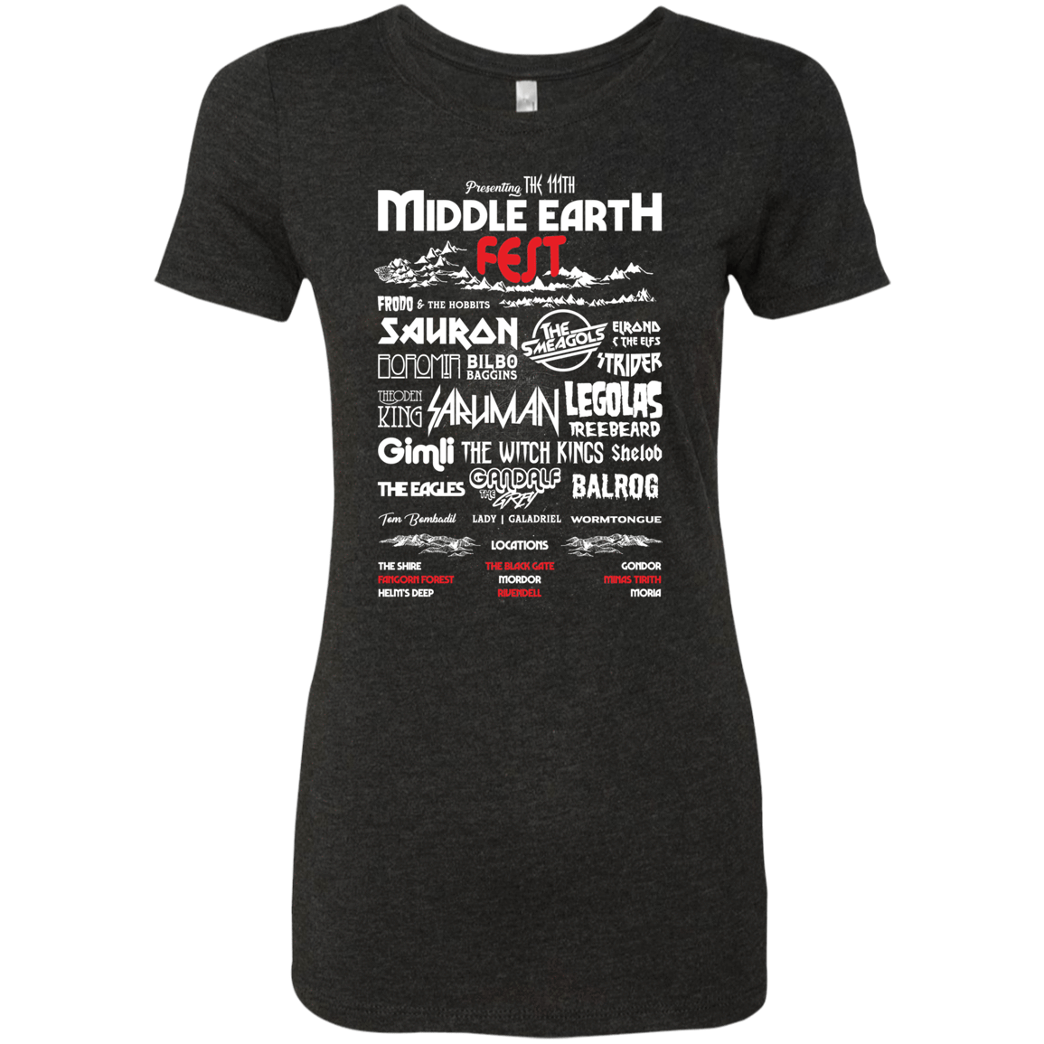 T-Shirts Vintage Black / S Middle Earth Fest Women's Triblend T-Shirt