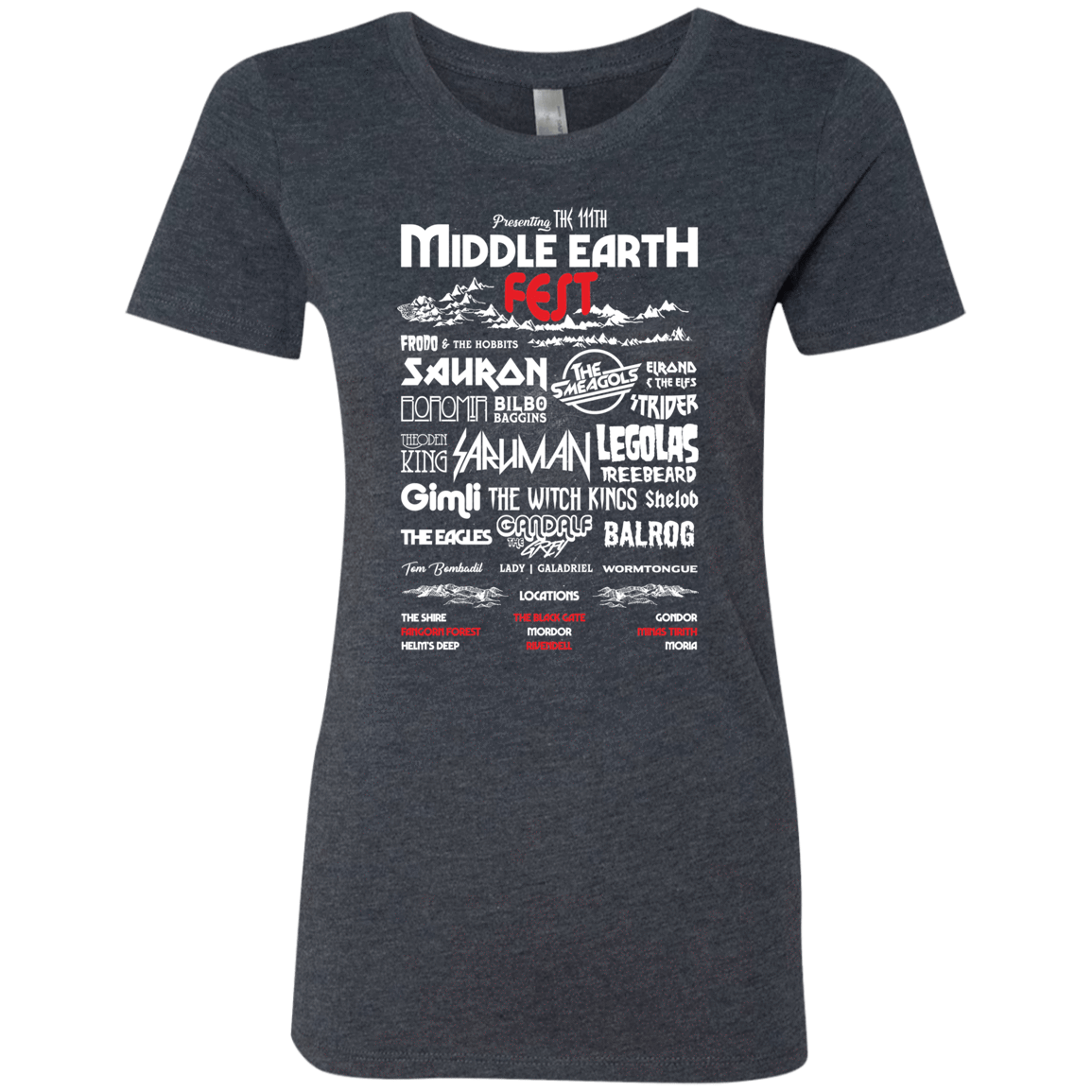 T-Shirts Vintage Navy / S Middle Earth Fest Women's Triblend T-Shirt