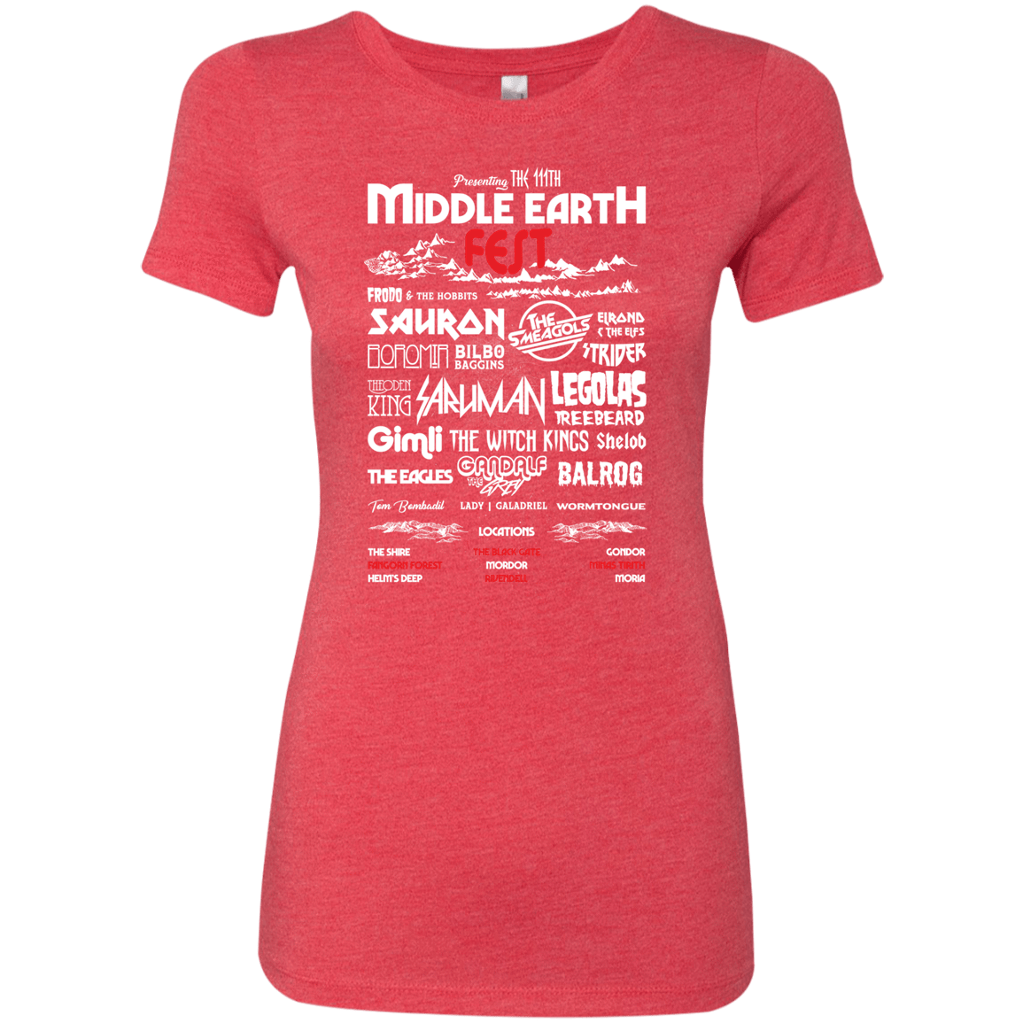 T-Shirts Vintage Red / S Middle Earth Fest Women's Triblend T-Shirt