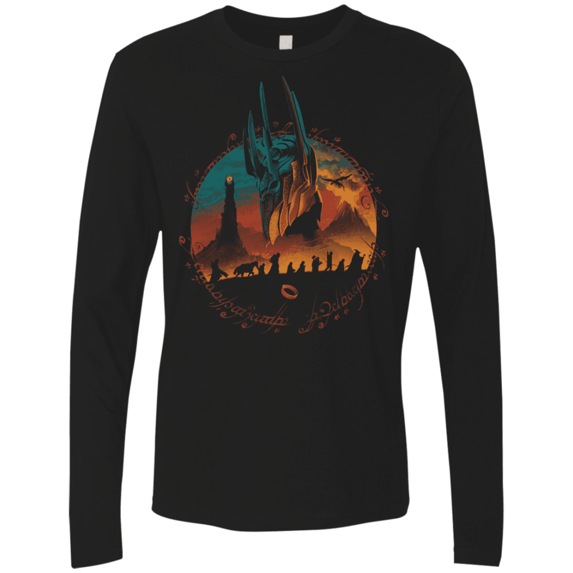 T-Shirts Black / S Middle Earth Quest Men's Premium Long Sleeve