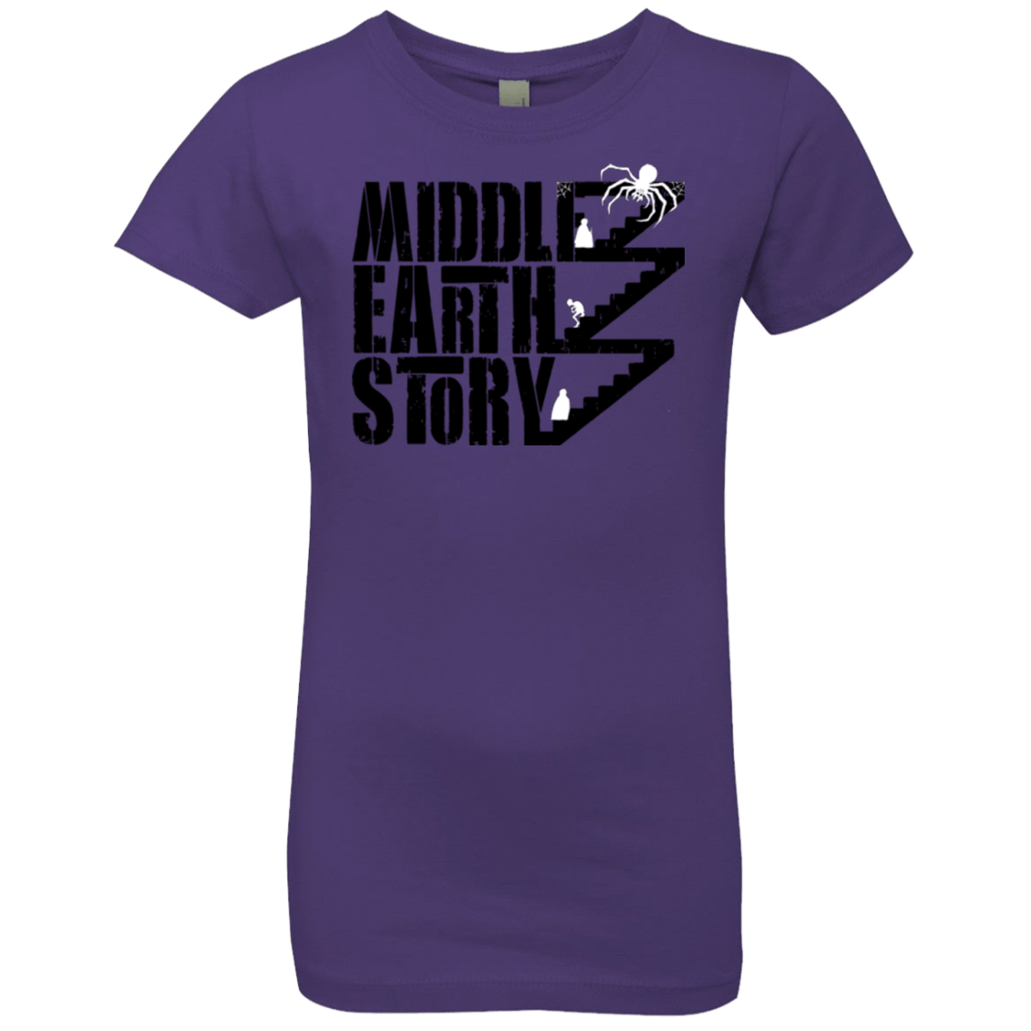 T-Shirts Purple Rush / YXS Middle Earth Story Girls Premium T-Shirt