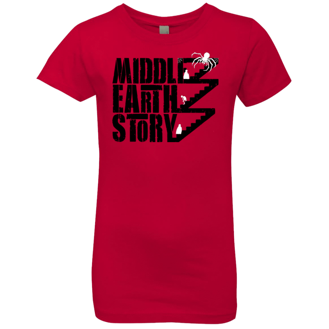 T-Shirts Red / YXS Middle Earth Story Girls Premium T-Shirt