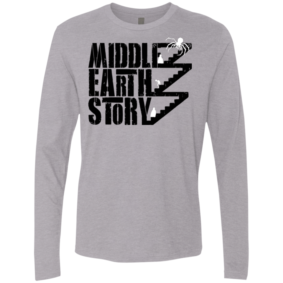 T-Shirts Heather Grey / Small Middle Earth Story Men's Premium Long Sleeve