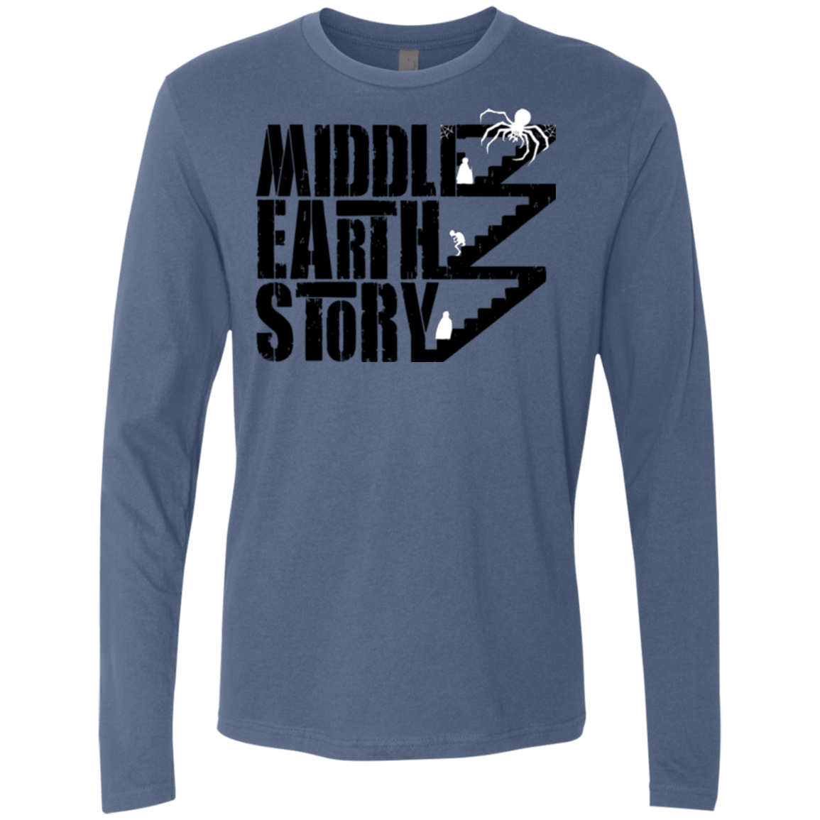 T-Shirts Indigo / Small Middle Earth Story Men's Premium Long Sleeve