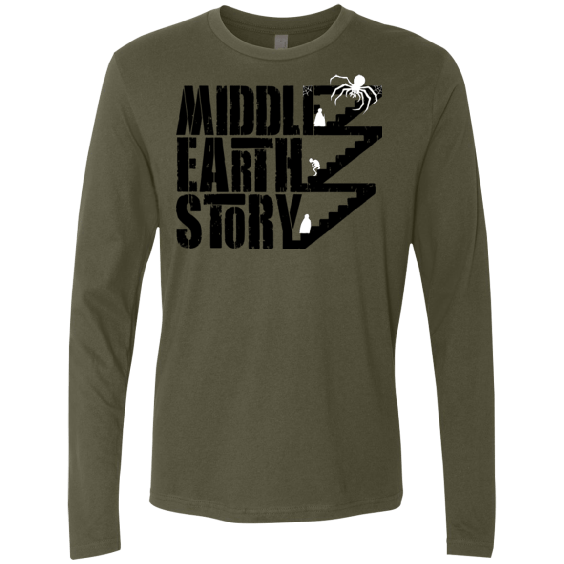 T-Shirts Military Green / Small Middle Earth Story Men's Premium Long Sleeve