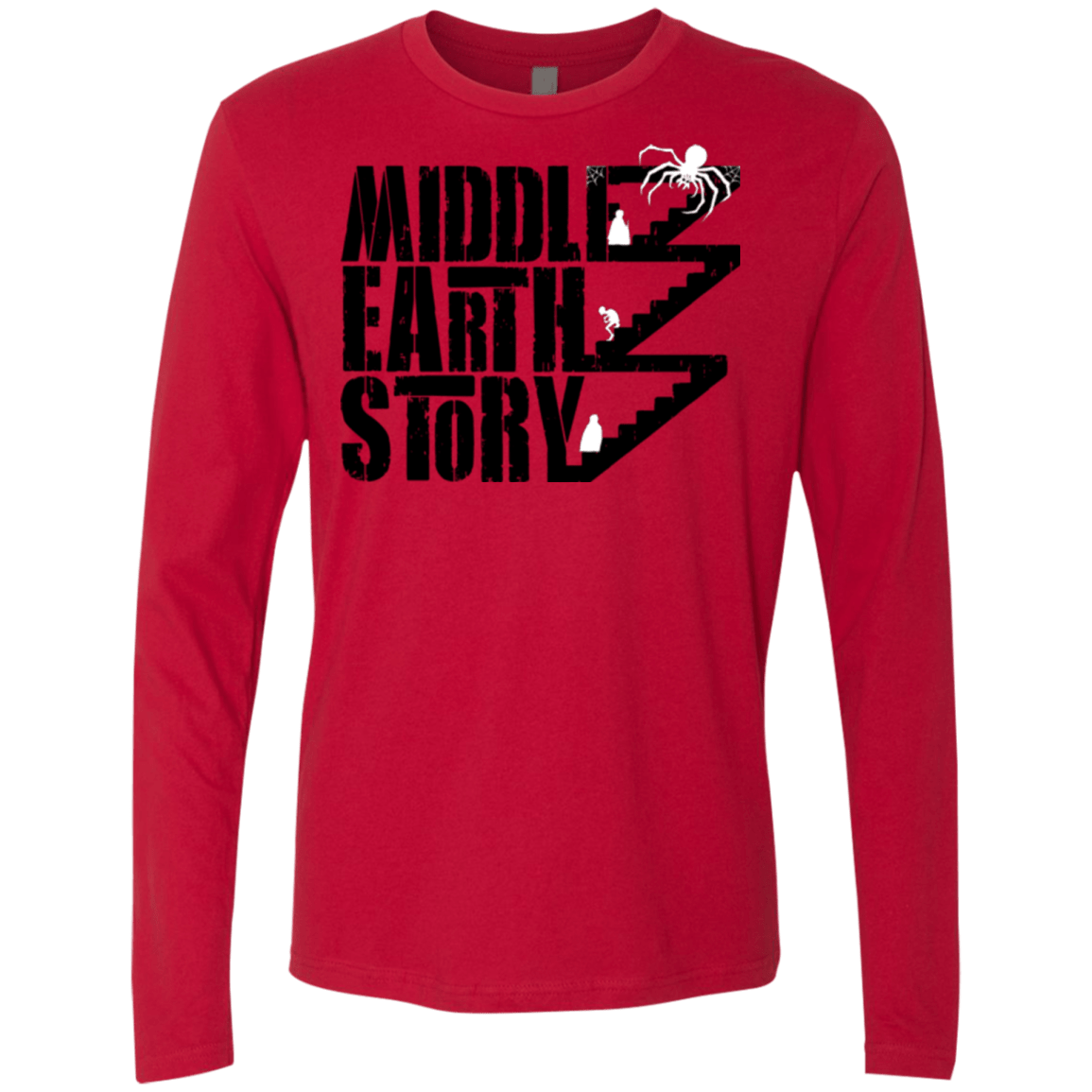 T-Shirts Red / Small Middle Earth Story Men's Premium Long Sleeve