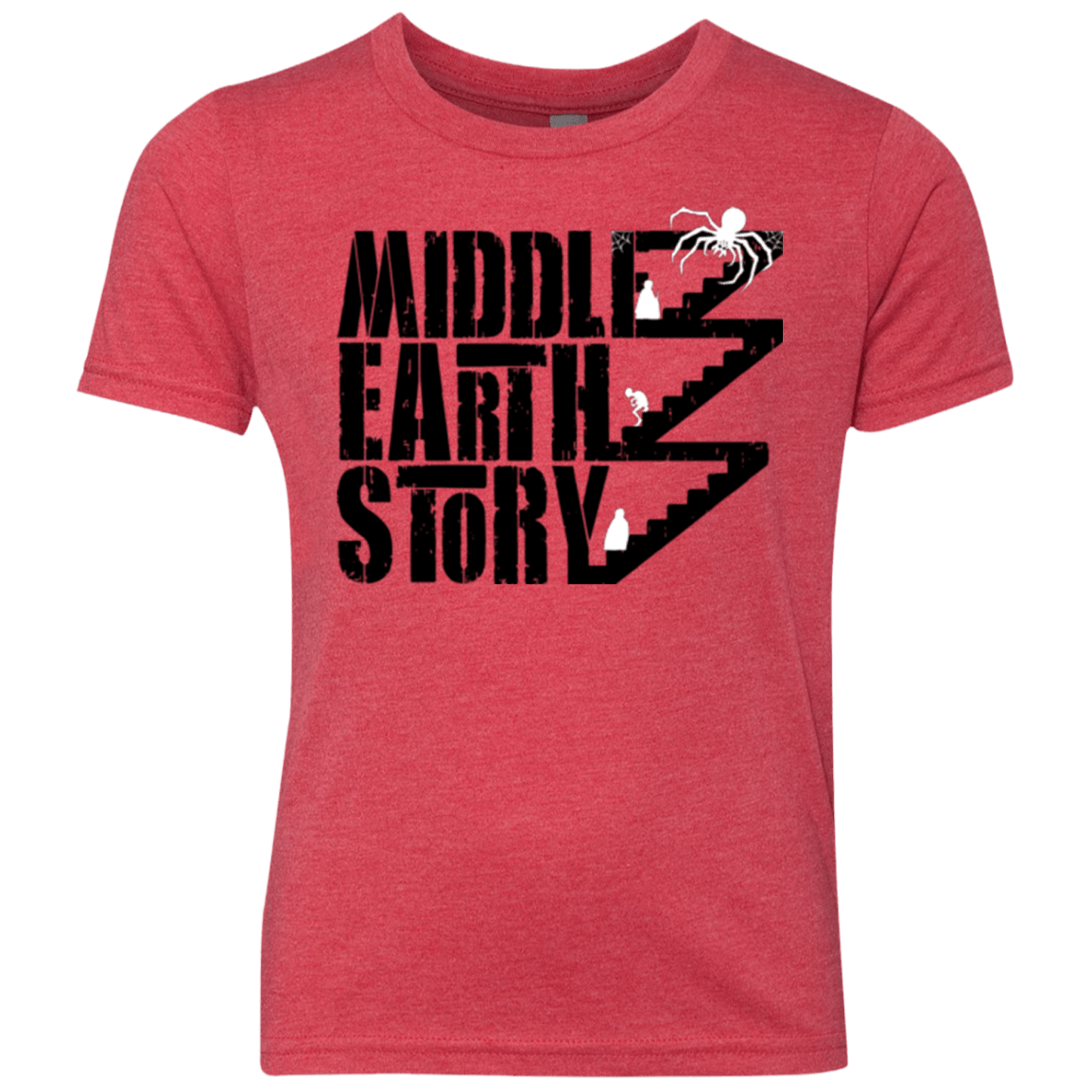T-Shirts Vintage Red / YXS Middle Earth Story Youth Triblend T-Shirt