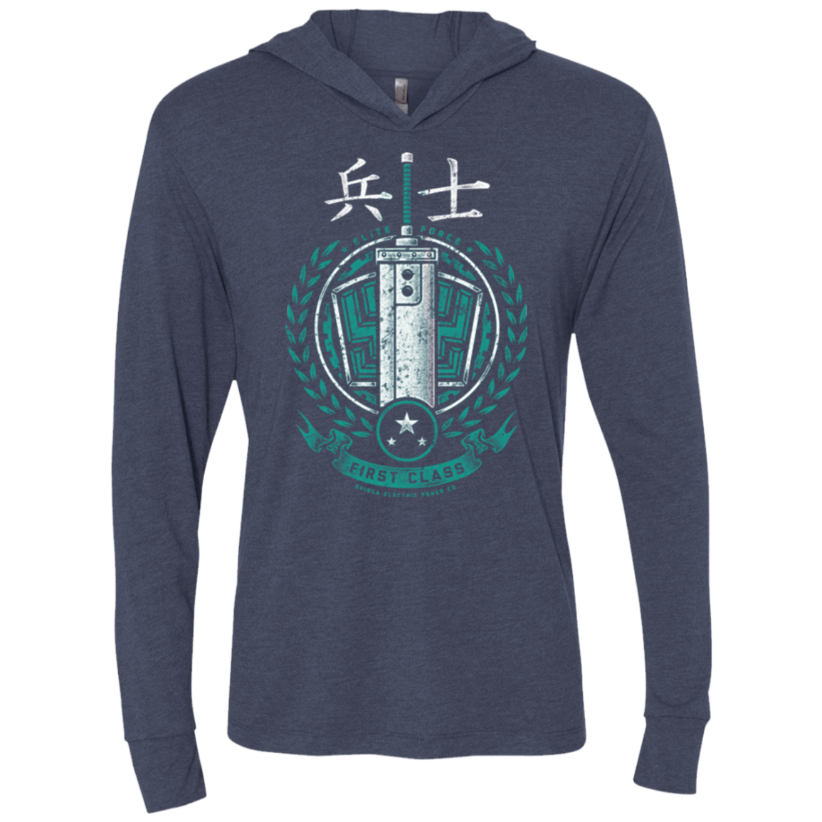 T-Shirts Vintage Navy / X-Small Midgar's Finest Triblend Long Sleeve Hoodie Tee