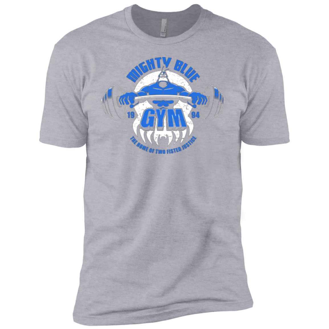 T-Shirts Heather Grey / YXS Mighty Blue Gym Boys Premium T-Shirt