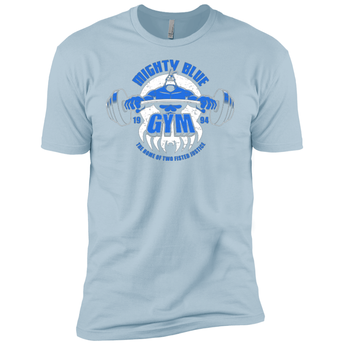 T-Shirts Light Blue / YXS Mighty Blue Gym Boys Premium T-Shirt