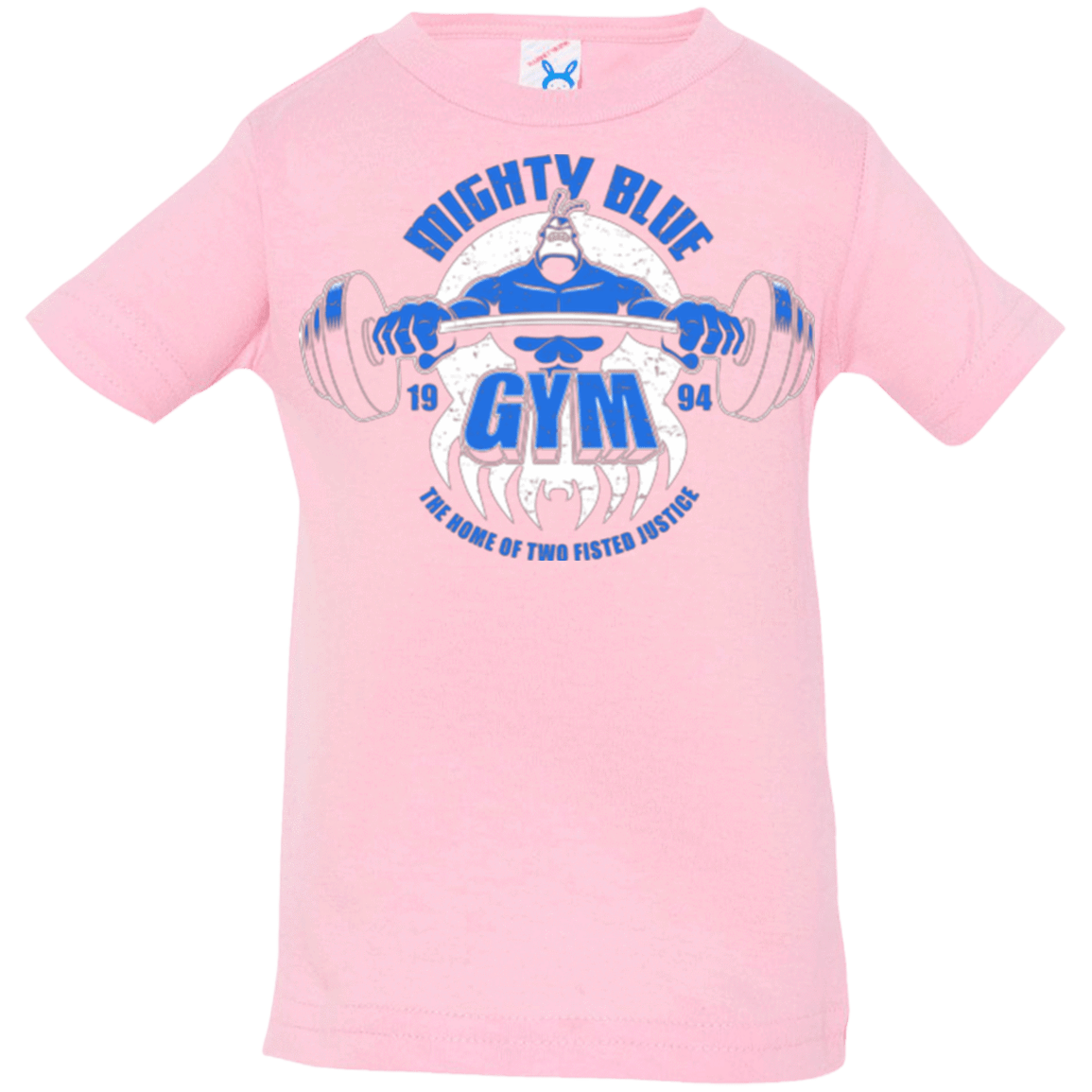 T-Shirts Pink / 6 Months Mighty Blue Gym Infant Premium T-Shirt