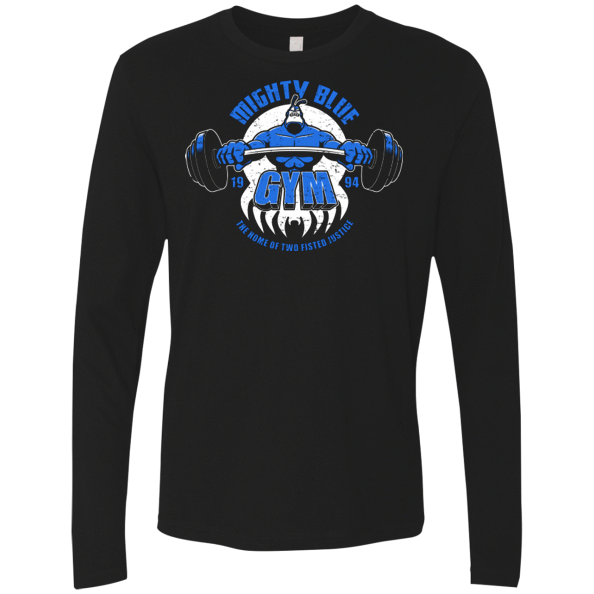 T-Shirts Black / Small Mighty Blue Gym Men's Premium Long Sleeve