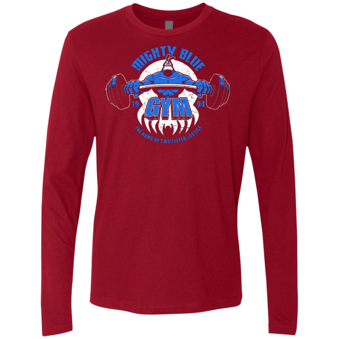 T-Shirts Cardinal / Small Mighty Blue Gym Men's Premium Long Sleeve