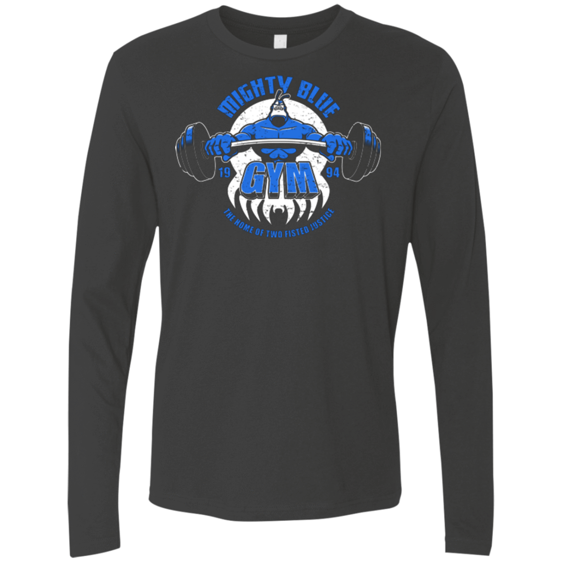 T-Shirts Heavy Metal / Small Mighty Blue Gym Men's Premium Long Sleeve