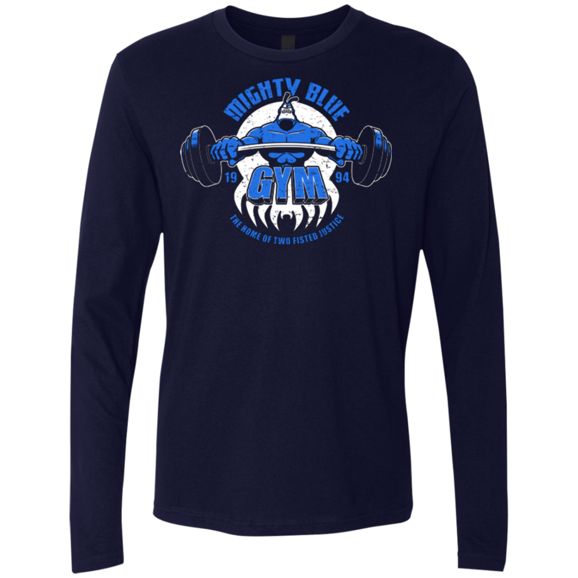 T-Shirts Midnight Navy / Small Mighty Blue Gym Men's Premium Long Sleeve