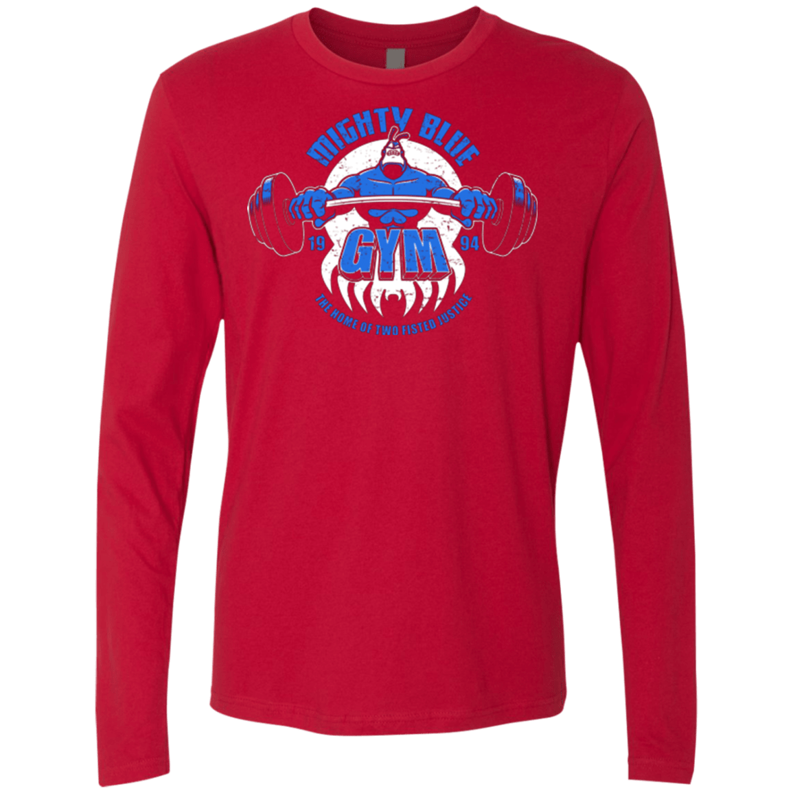 T-Shirts Red / Small Mighty Blue Gym Men's Premium Long Sleeve