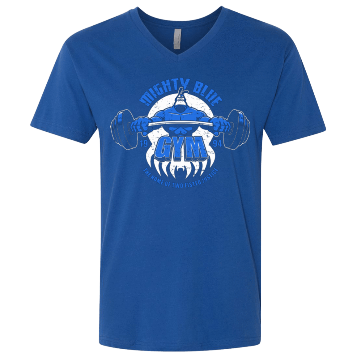T-Shirts Royal / X-Small Mighty Blue Gym Men's Premium V-Neck