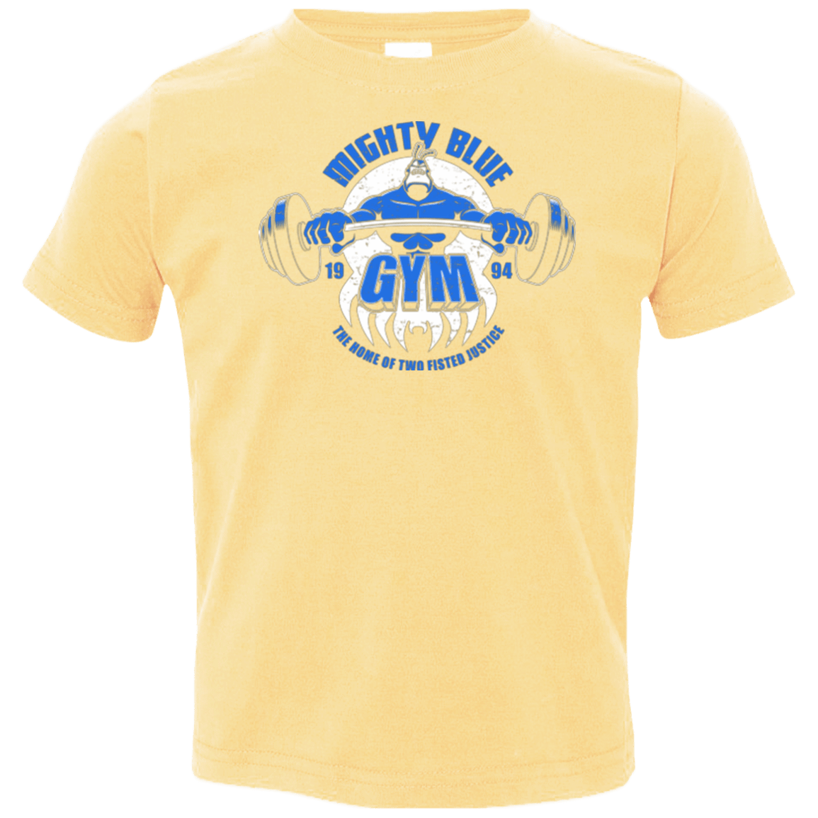 T-Shirts Butter / 2T Mighty Blue Gym Toddler Premium T-Shirt