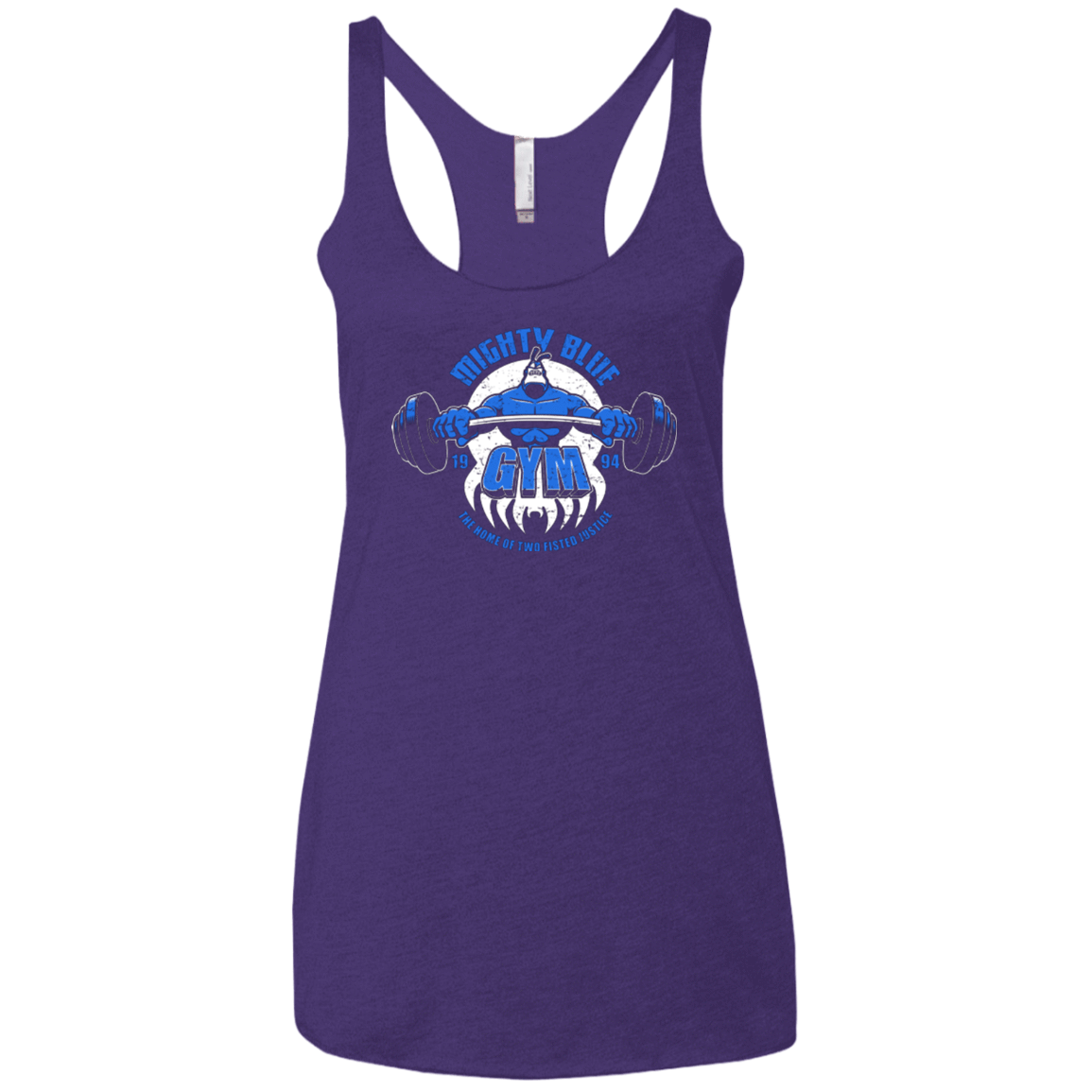 T-Shirts Purple / X-Small Mighty Blue Gym Women's Triblend Racerback Tank