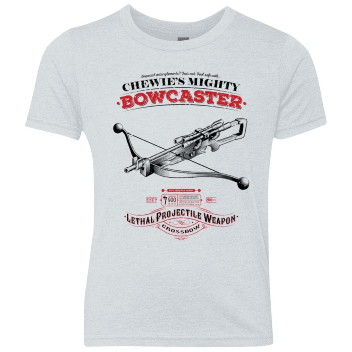 T-Shirts Heather White / YXS Mighty Bowcaster Youth Triblend T-Shirt