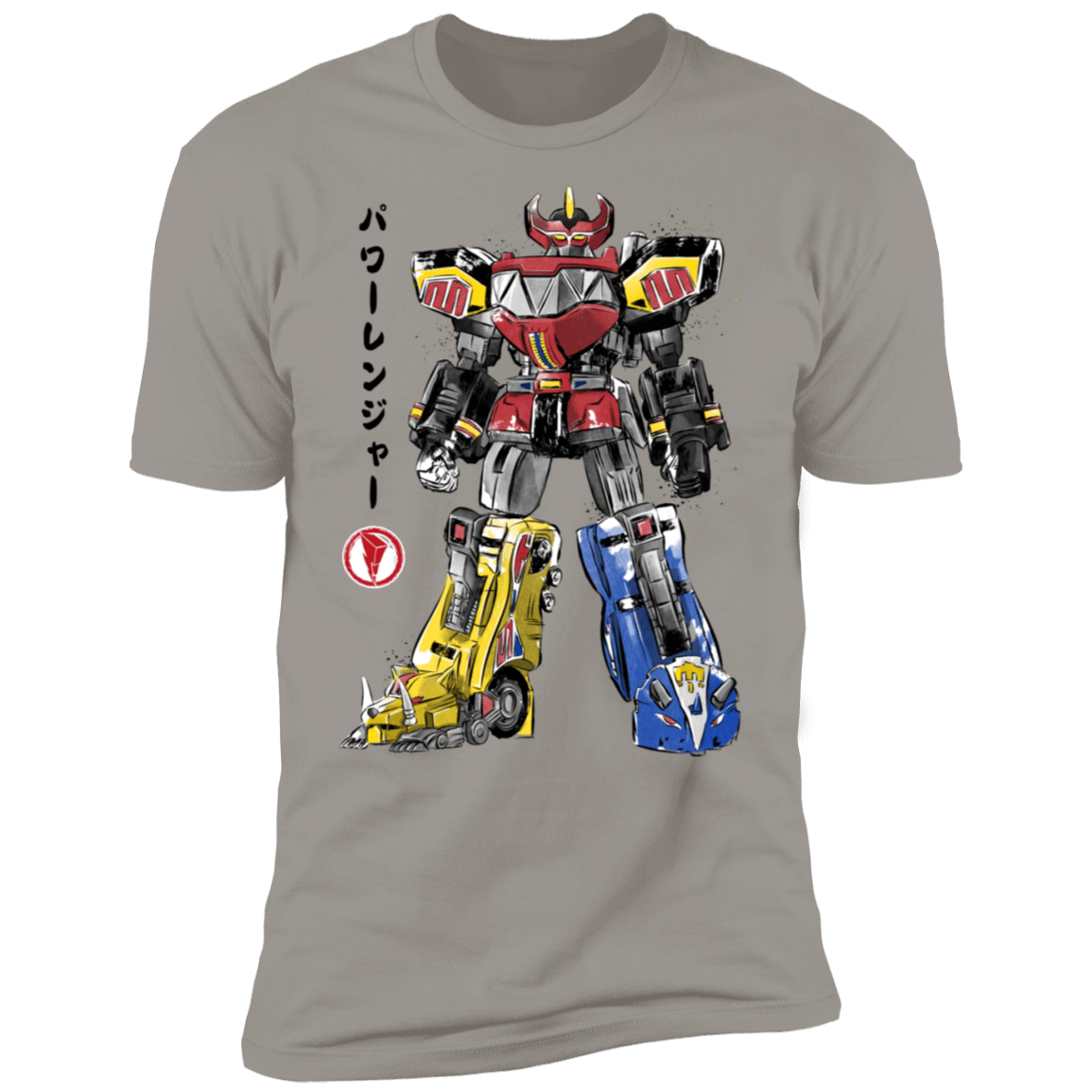 T-Shirts Light Grey / S Mighty Morphin Megazord sumi-e Men's Premium T-Shirt