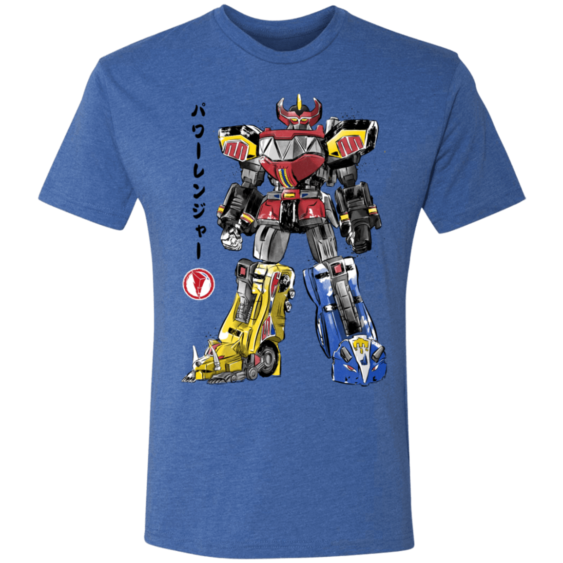 T-Shirts Vintage Royal / S Mighty Morphin Megazord sumi-e Men's Triblend T-Shirt