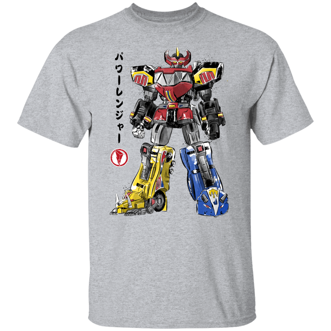 T-Shirts Mighty Morphin Megazord sumi-e T-Shirt