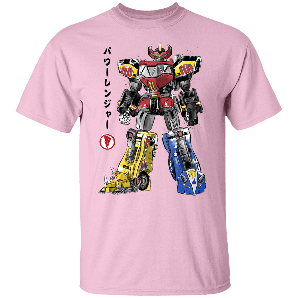 T-Shirts Light Pink / S Mighty Morphin Megazord sumi-e T-Shirt