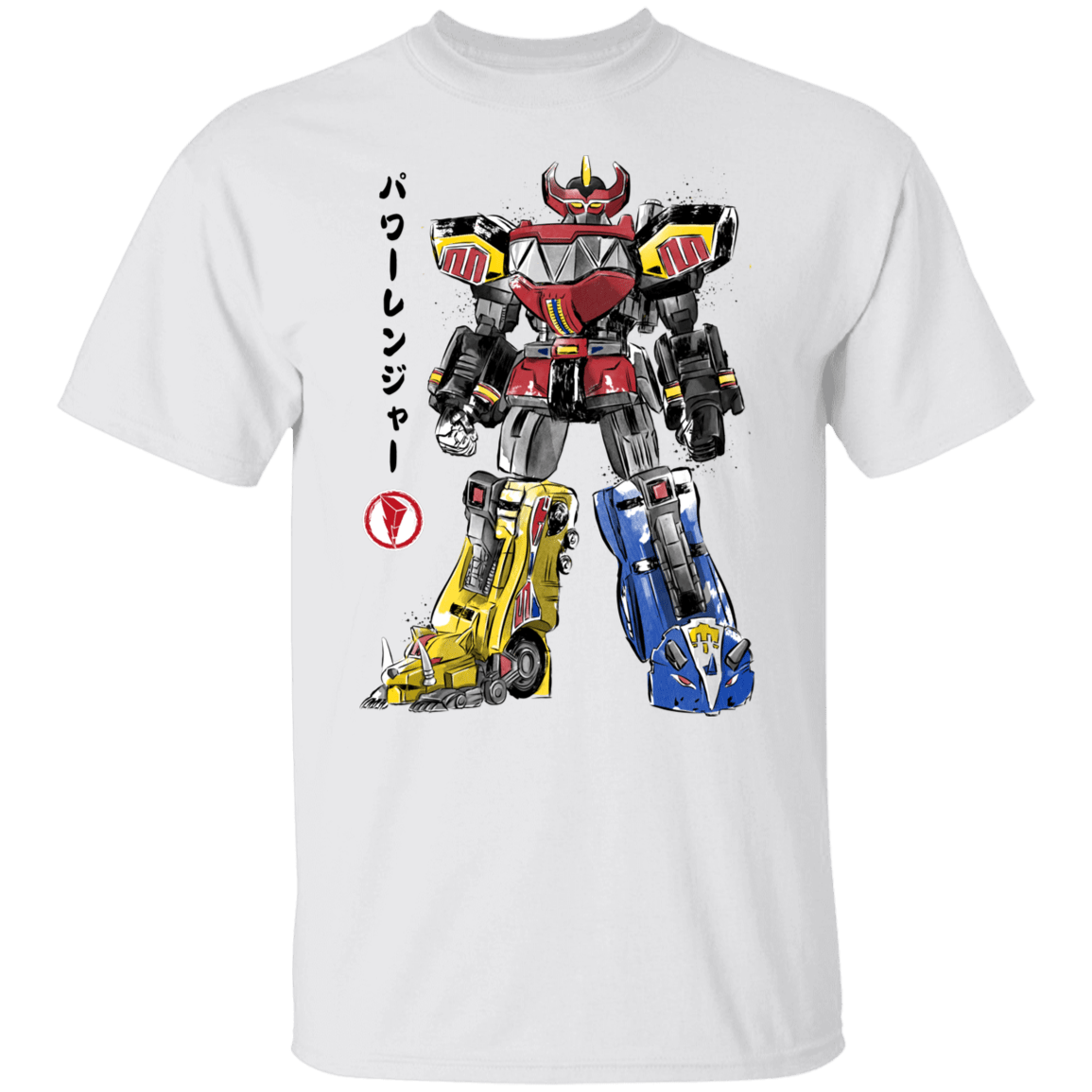 T-Shirts White / S Mighty Morphin Megazord sumi-e T-Shirt