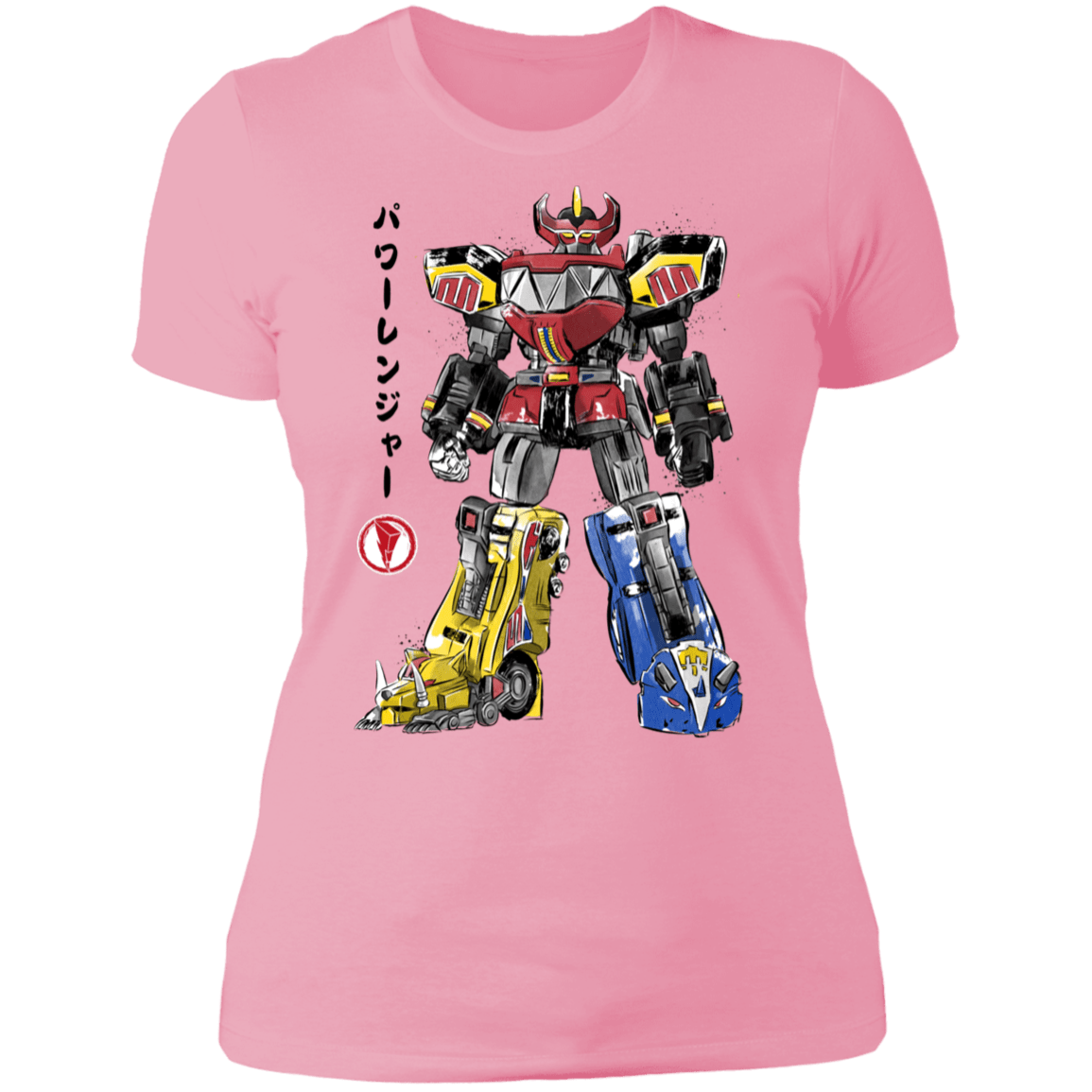 T-Shirts Light Pink / S Mighty Morphin Megazord sumi-e Women's Premium T-Shirt