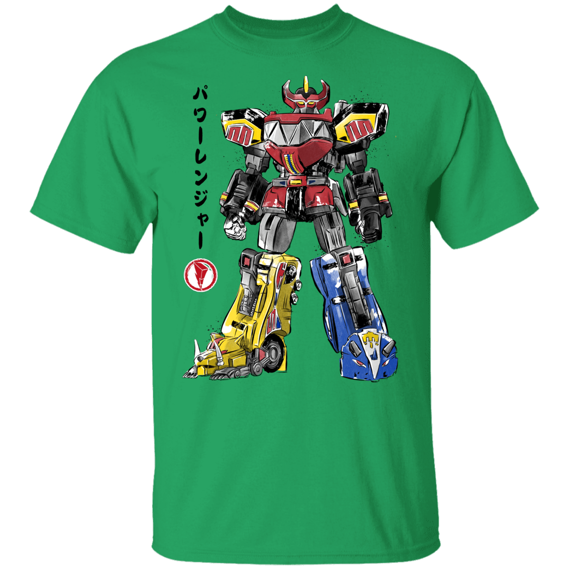 T-Shirts Irish Green / YXS Mighty Morphin Megazord sumi-e Youth T-Shirt