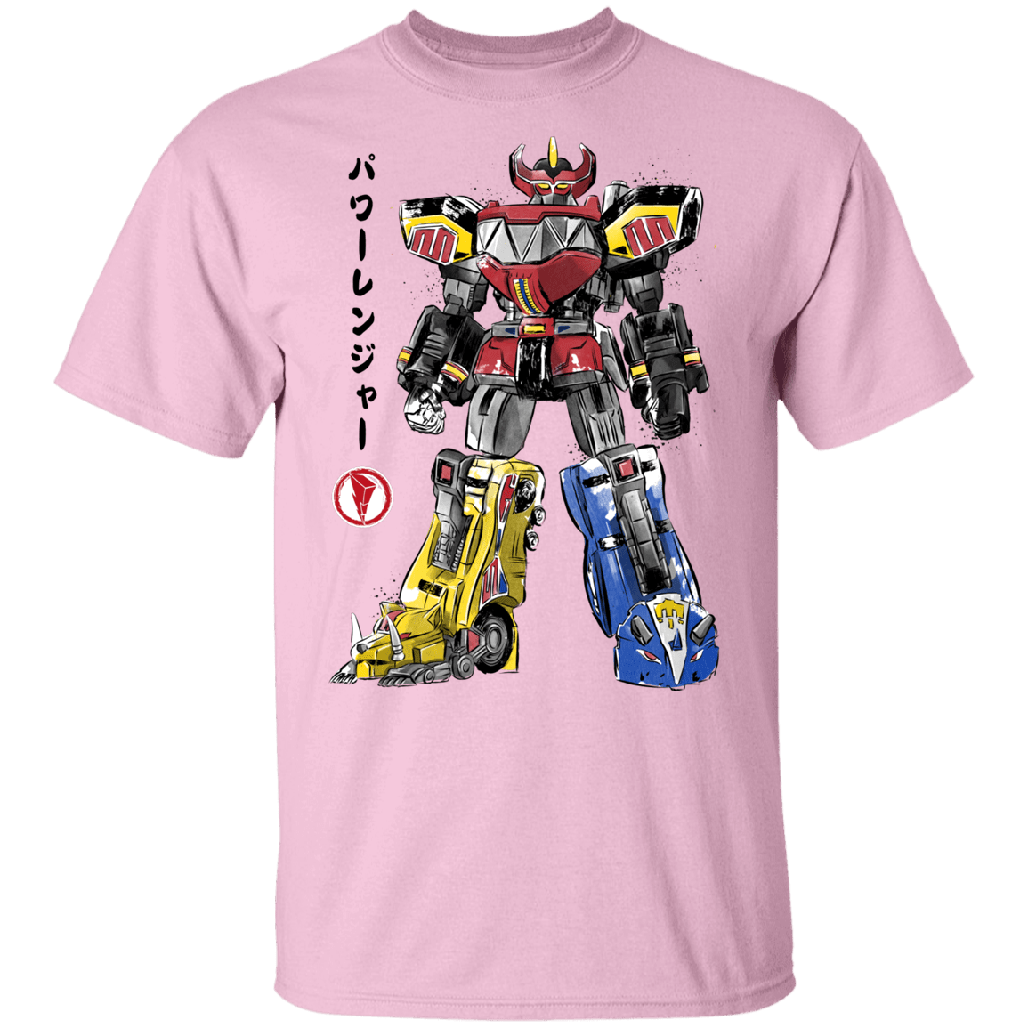 T-Shirts Light Pink / YXS Mighty Morphin Megazord sumi-e Youth T-Shirt