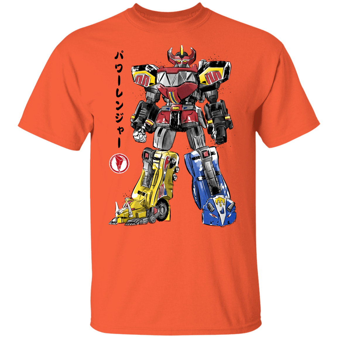 T-Shirts Orange / YXS Mighty Morphin Megazord sumi-e Youth T-Shirt