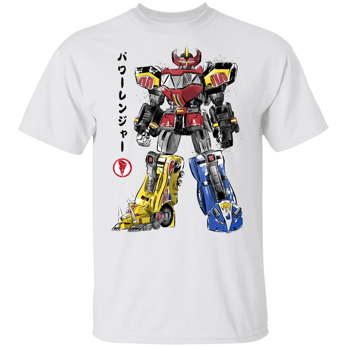 T-Shirts White / YXS Mighty Morphin Megazord sumi-e Youth T-Shirt