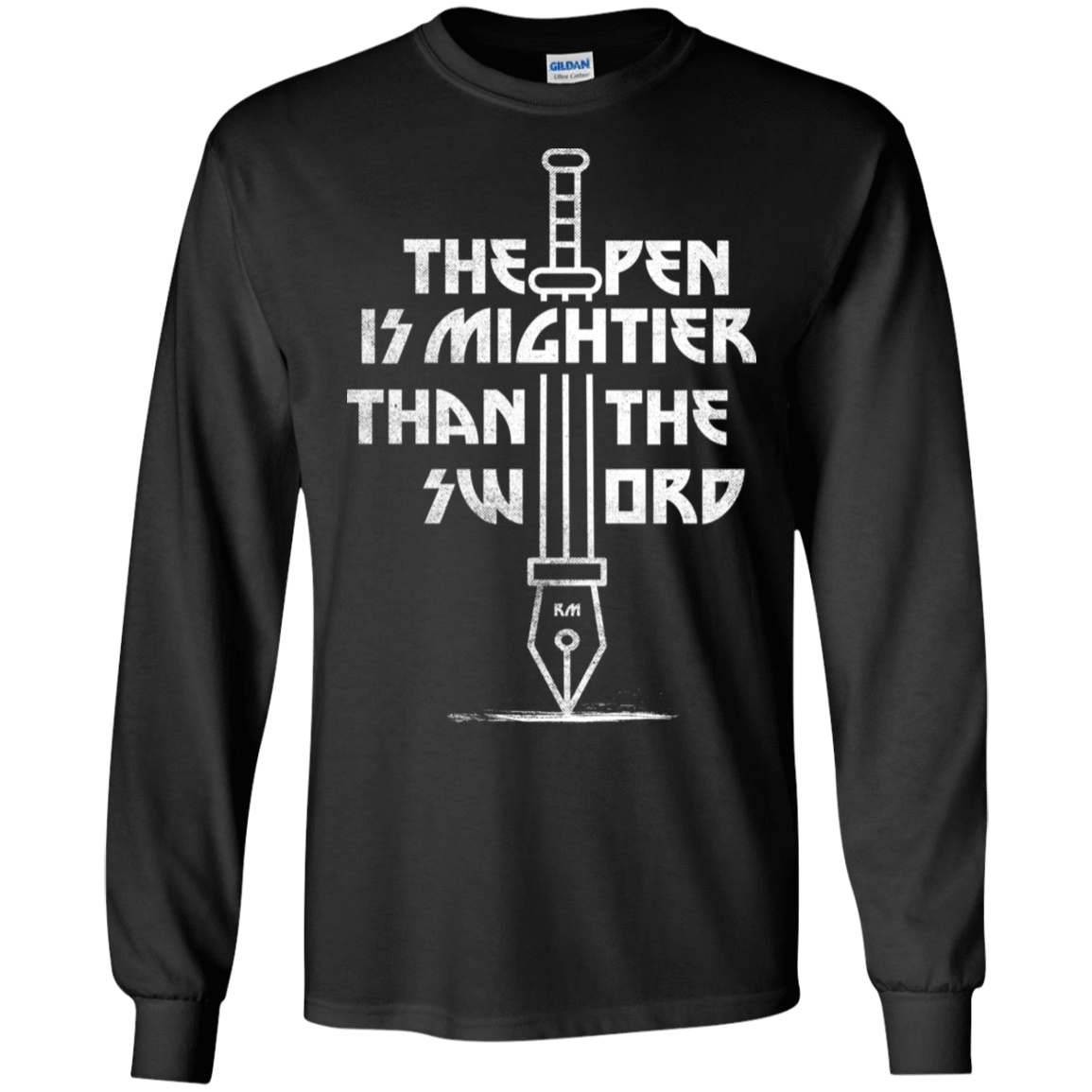 T-Shirts Black / S Mighty Pen Men's Long Sleeve T-Shirt