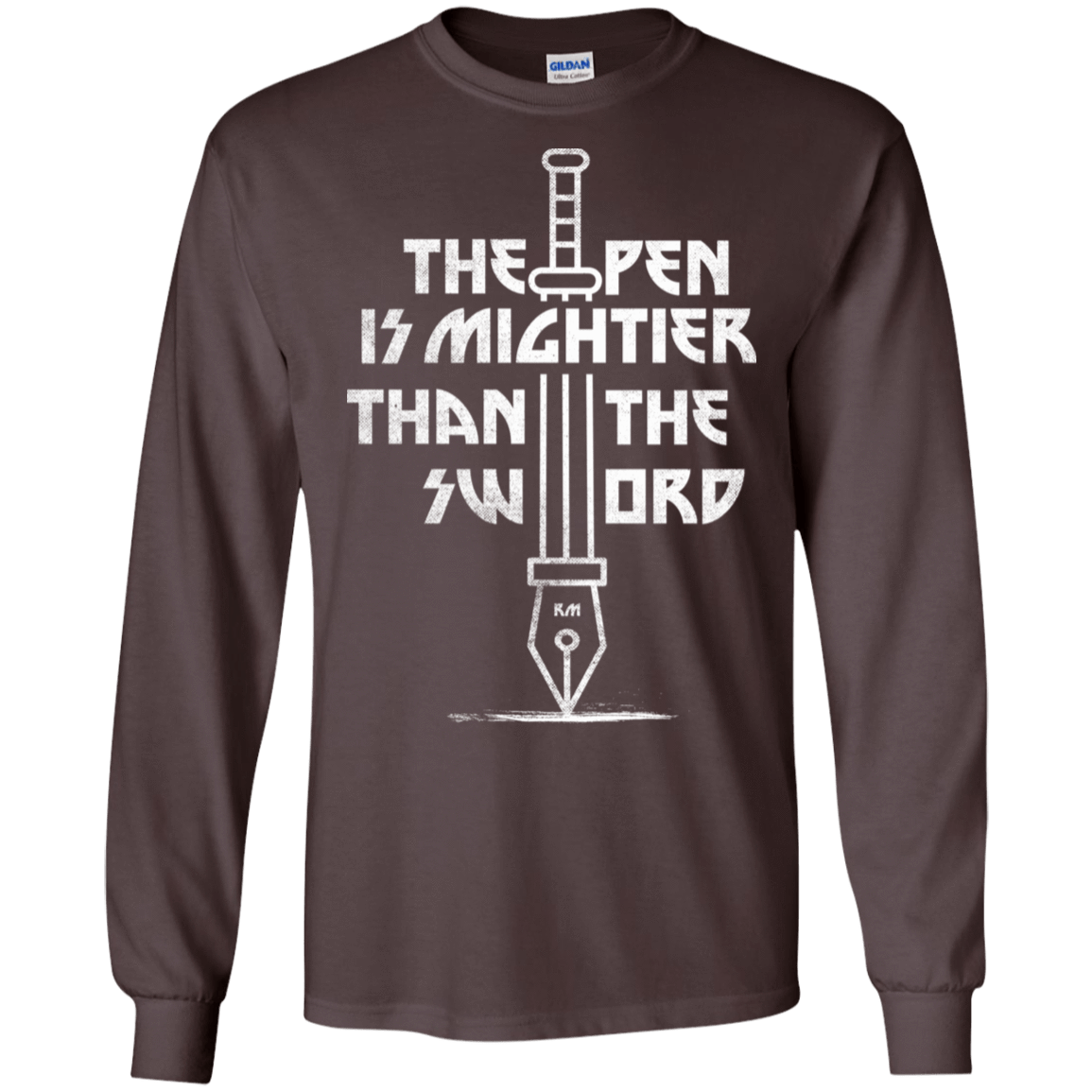 T-Shirts Dark Chocolate / S Mighty Pen Men's Long Sleeve T-Shirt