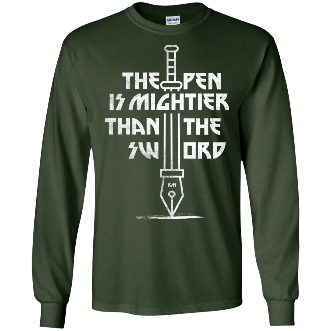 T-Shirts Forest Green / S Mighty Pen Men's Long Sleeve T-Shirt
