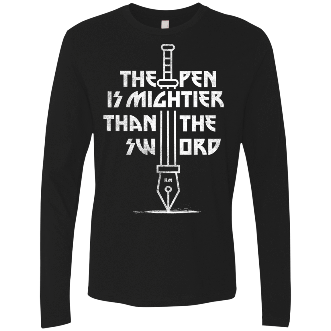 T-Shirts Black / S Mighty Pen Men's Premium Long Sleeve