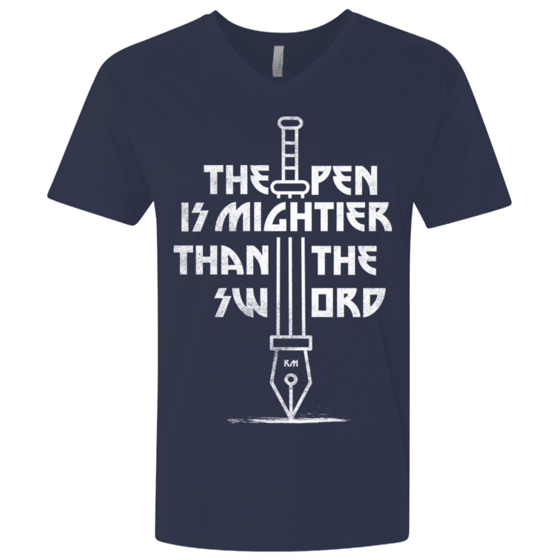 T-Shirts Midnight Navy / X-Small Mighty Pen Men's Premium V-Neck