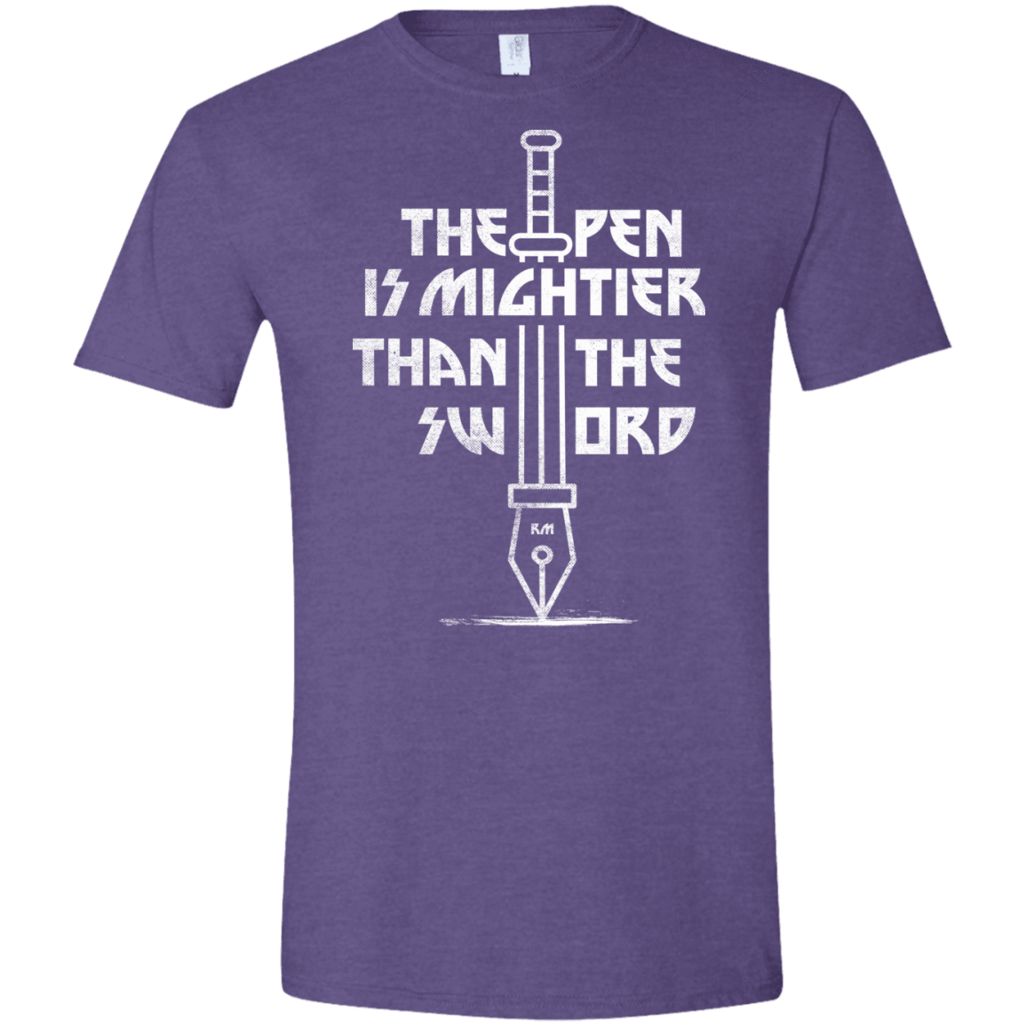 T-Shirts Heather Purple / S Mighty Pen Men's Semi-Fitted Softstyle