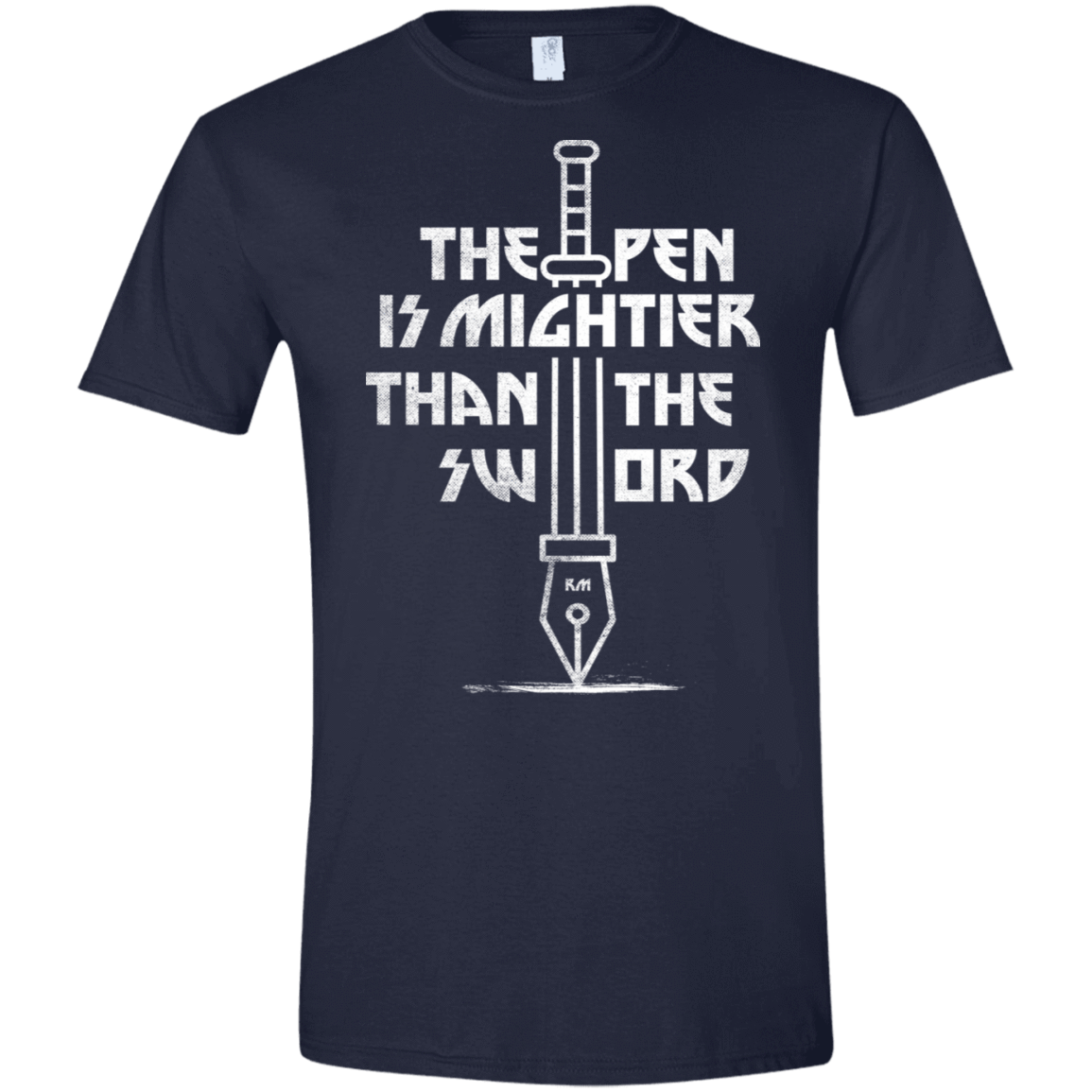 T-Shirts Navy / X-Small Mighty Pen Men's Semi-Fitted Softstyle