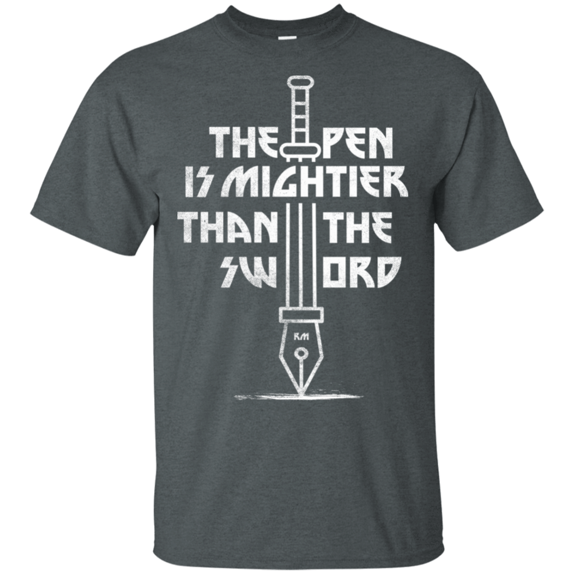 T-Shirts Dark Heather / S Mighty Pen T-Shirt