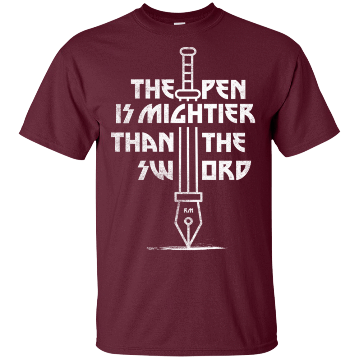 T-Shirts Maroon / S Mighty Pen T-Shirt